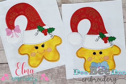 Christmas Star Boy and Girl - Set of 2 designs - Applique
