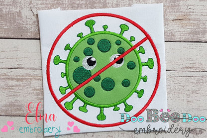 Coronavirus Covid-19 - Applique Embroidery