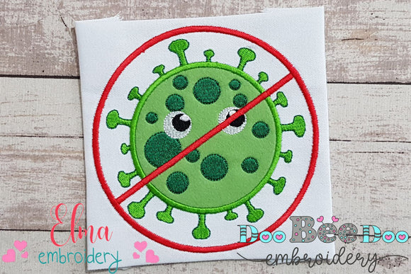 Coronavirus Covid-19 - Applique Embroidery