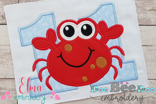 Crab Number Eleven 11 Elenth Birthday - Applique