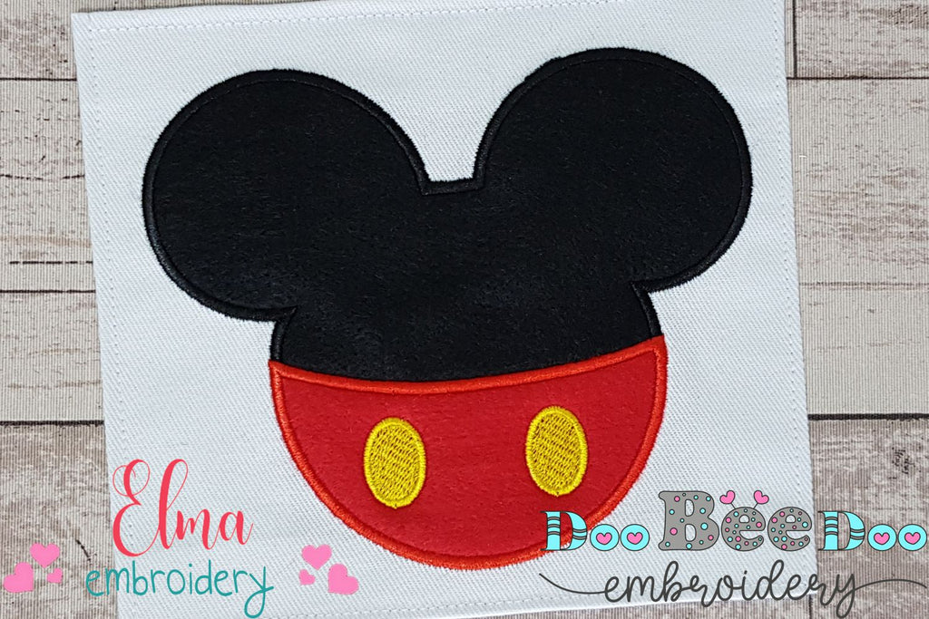 Mouse Ears Boy - Applique - Machine Embroidery Design