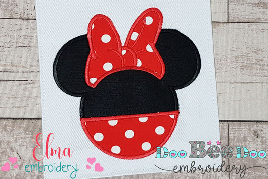 Mouse Ears Girl - Applique - Machine Embroidery Design