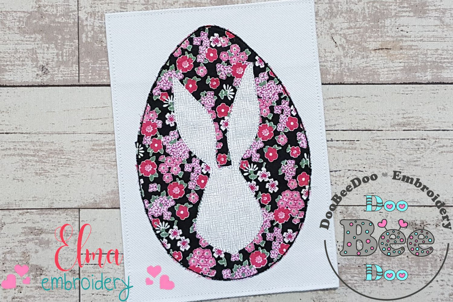 Easter Egg and Bunny - Raggy Applique