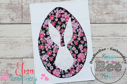 Easter Egg and Bunny - Raggy Applique