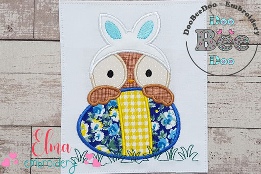 Easter Owl Boy - Applique