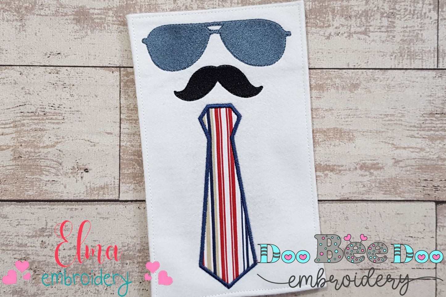 Sunglasses, Mustache and Tie - Applique
