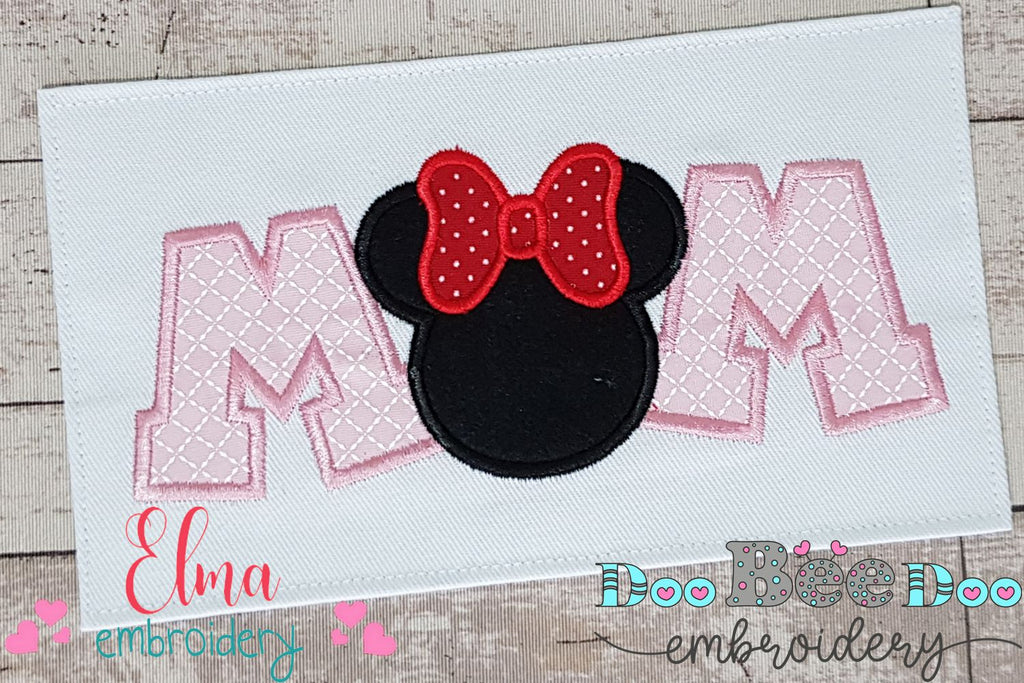 Mouse Ears Girl Mom - Applique - Machine Embroidery Design