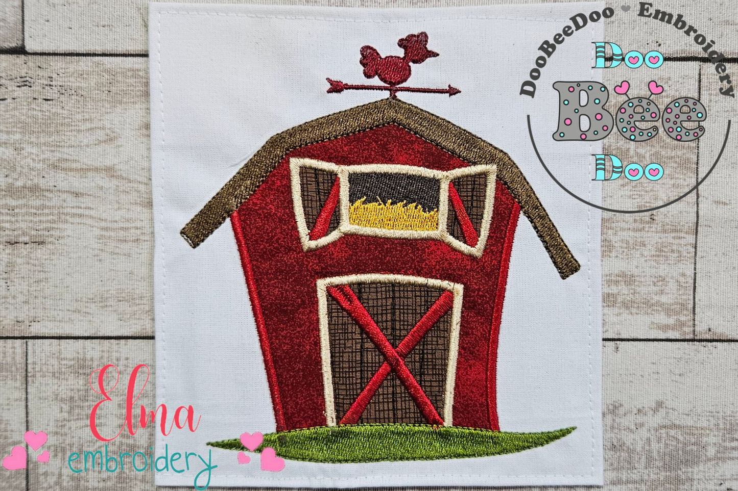 Cute Farm Barn - Applique