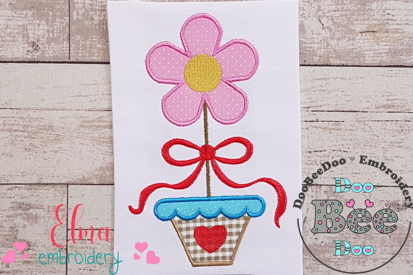 Spring Flower Vase - Applique