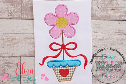 Spring Flower Vase - Applique