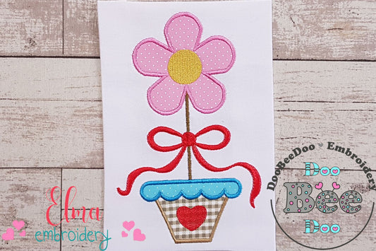 Spring Flower Vase - Applique