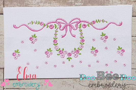 Lace and Little Flowers - Fill Stitch - Machine Embroidery Design
