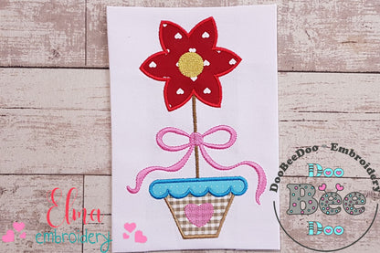 Spring Flower Vase - Applique