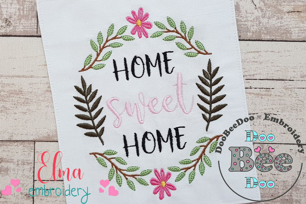 Home Sweet Home - Fill Stitch - Machine Embroidery Design