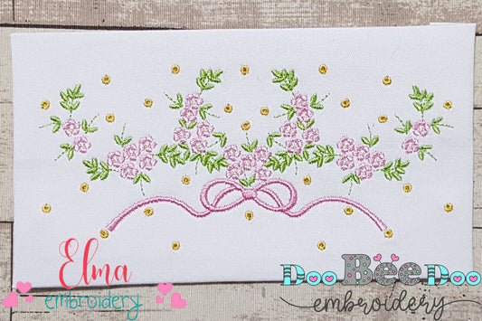 Lace and Little Flowers - Fill Stitch Embroidery