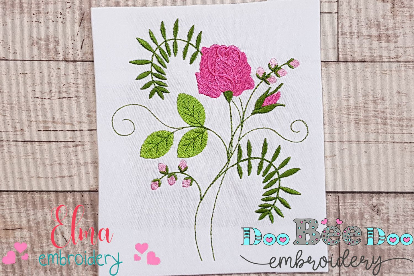 Rose Flower - Fill Stitch