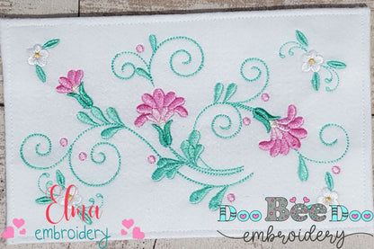 Delicate Flowers Branch - Fill Stitch