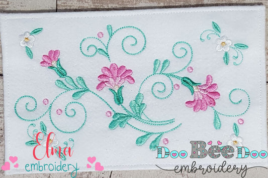 Delicate Flowers Branch - Fill Stitch