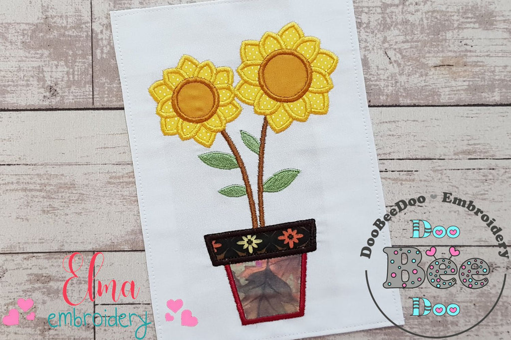 Sunflower Vase - Applique