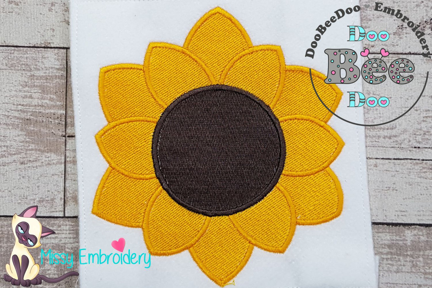 Summer Sunflower - Fill Stitch - Machine Embroidery Design