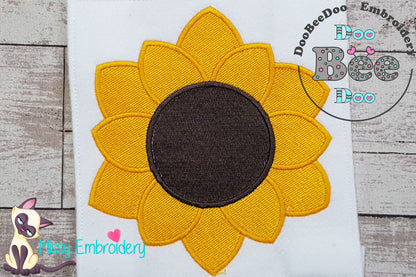 Summer Sunflower - Fill Stitch - Machine Embroidery Design
