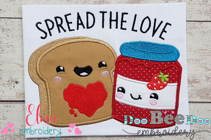 Spread the love Bread and Jam - Applique Embroidery