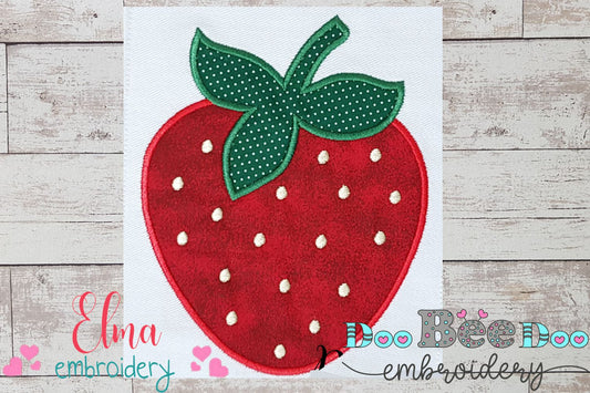 Strawberry - Applique - Machine Embroidery Design