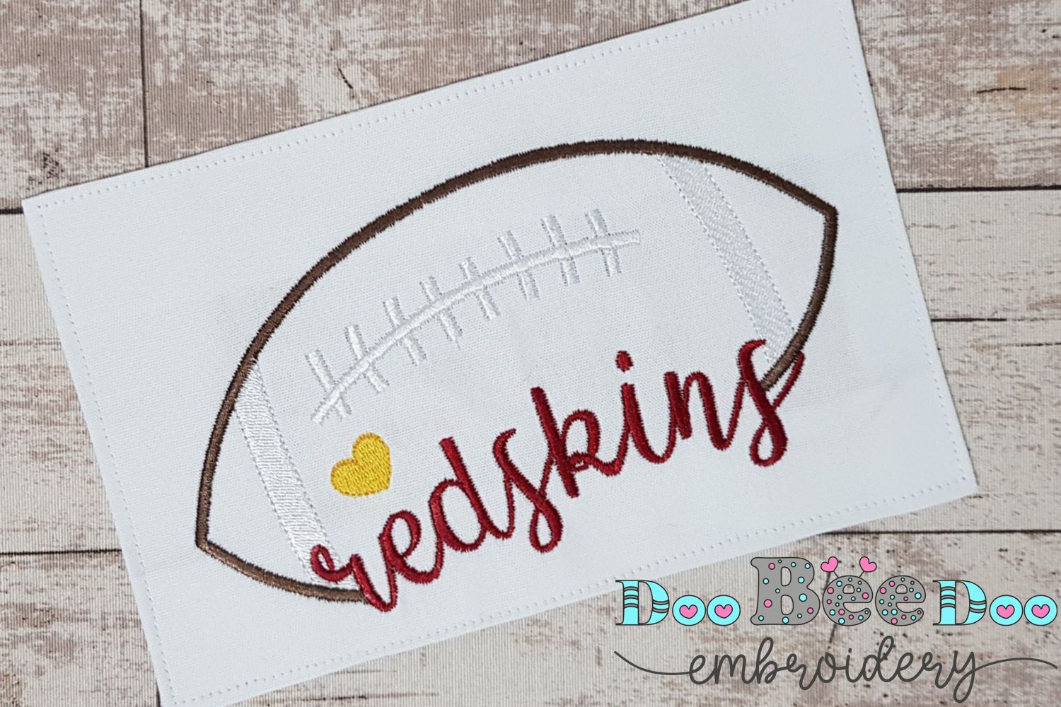 Redskins r logo embroidery design