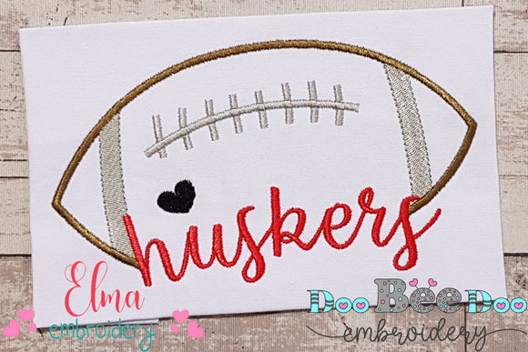 Football Huskers Ball - Fill Stitch
