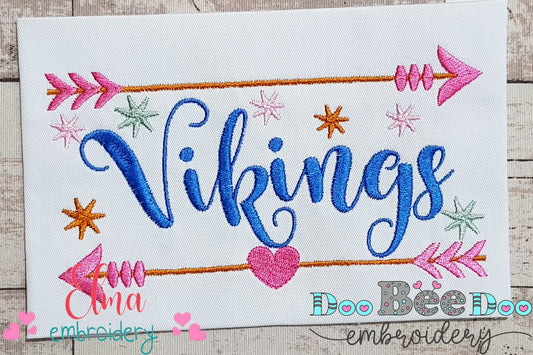 Vikings Arrows and Sparkles - Fill Stitch