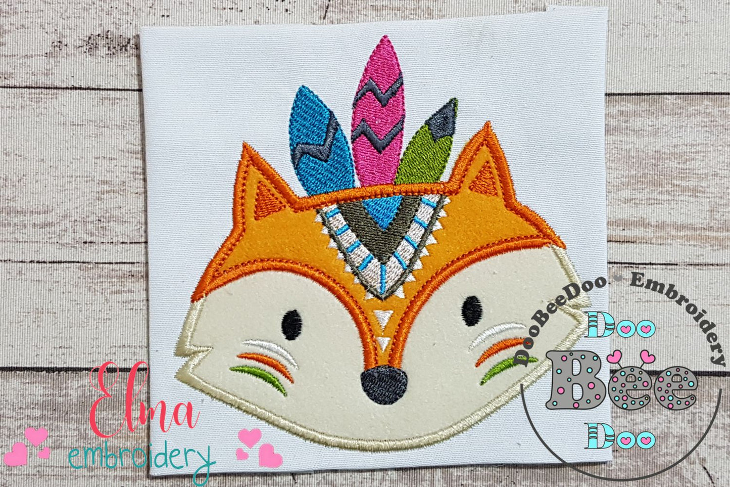 Boho Fox Face - Applique