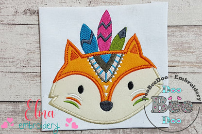Boho Fox Face - Applique