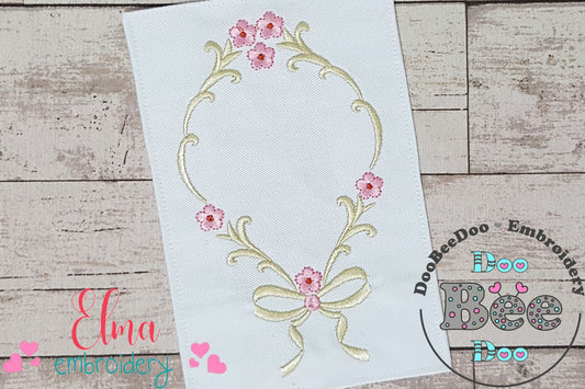 Flowers Frame - Fill Stitch
