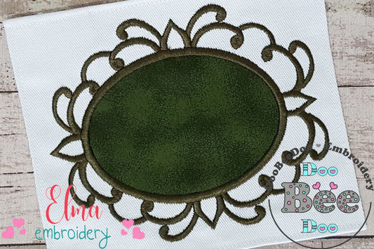Arabesque Frame Green - Applique