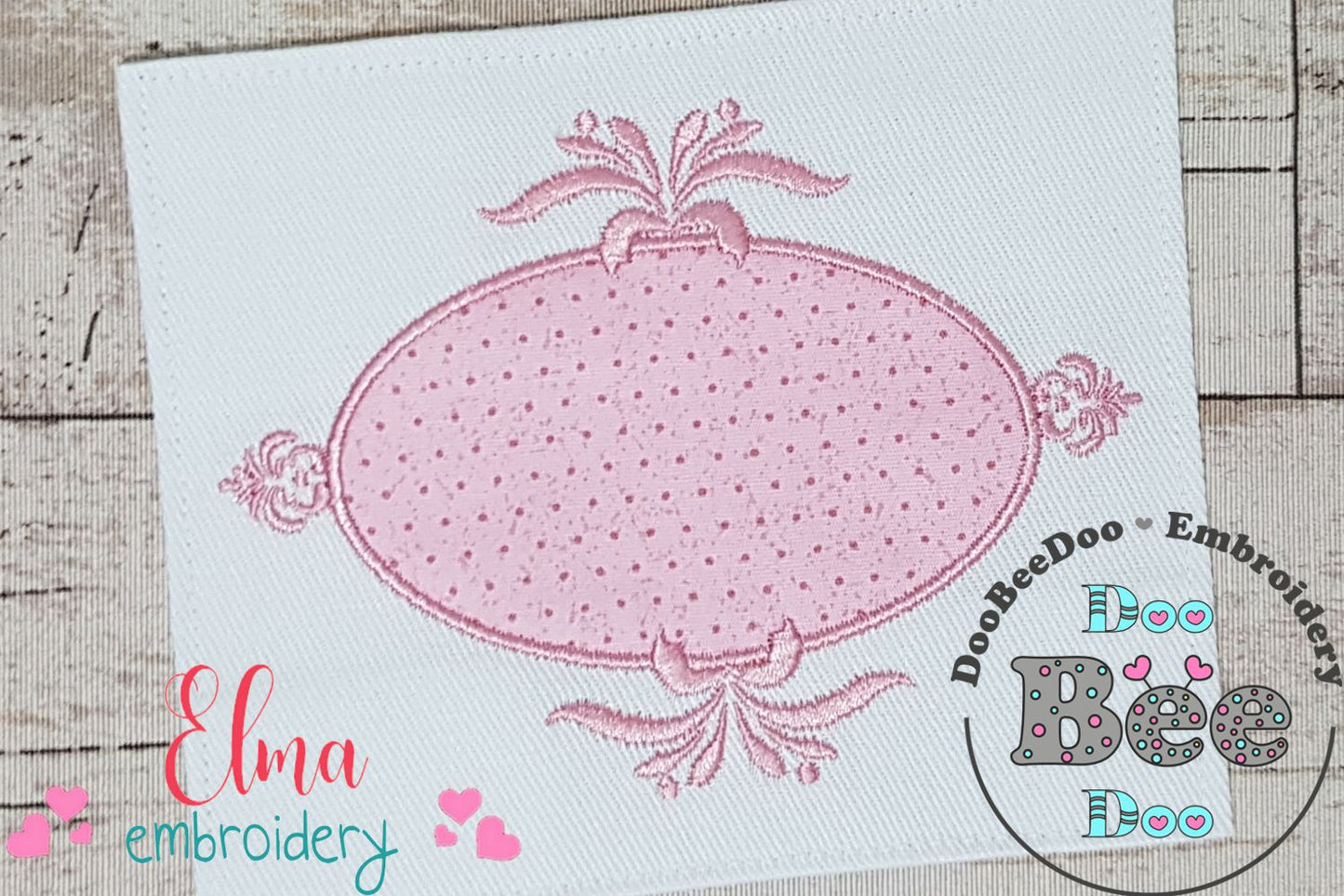 Arabesque Frame Pink - Applique