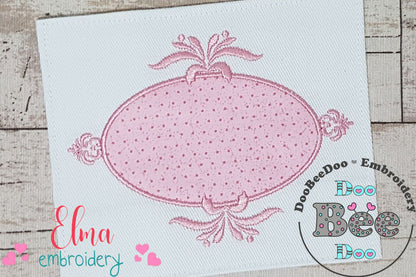 Arabesque Frame Pink - Applique