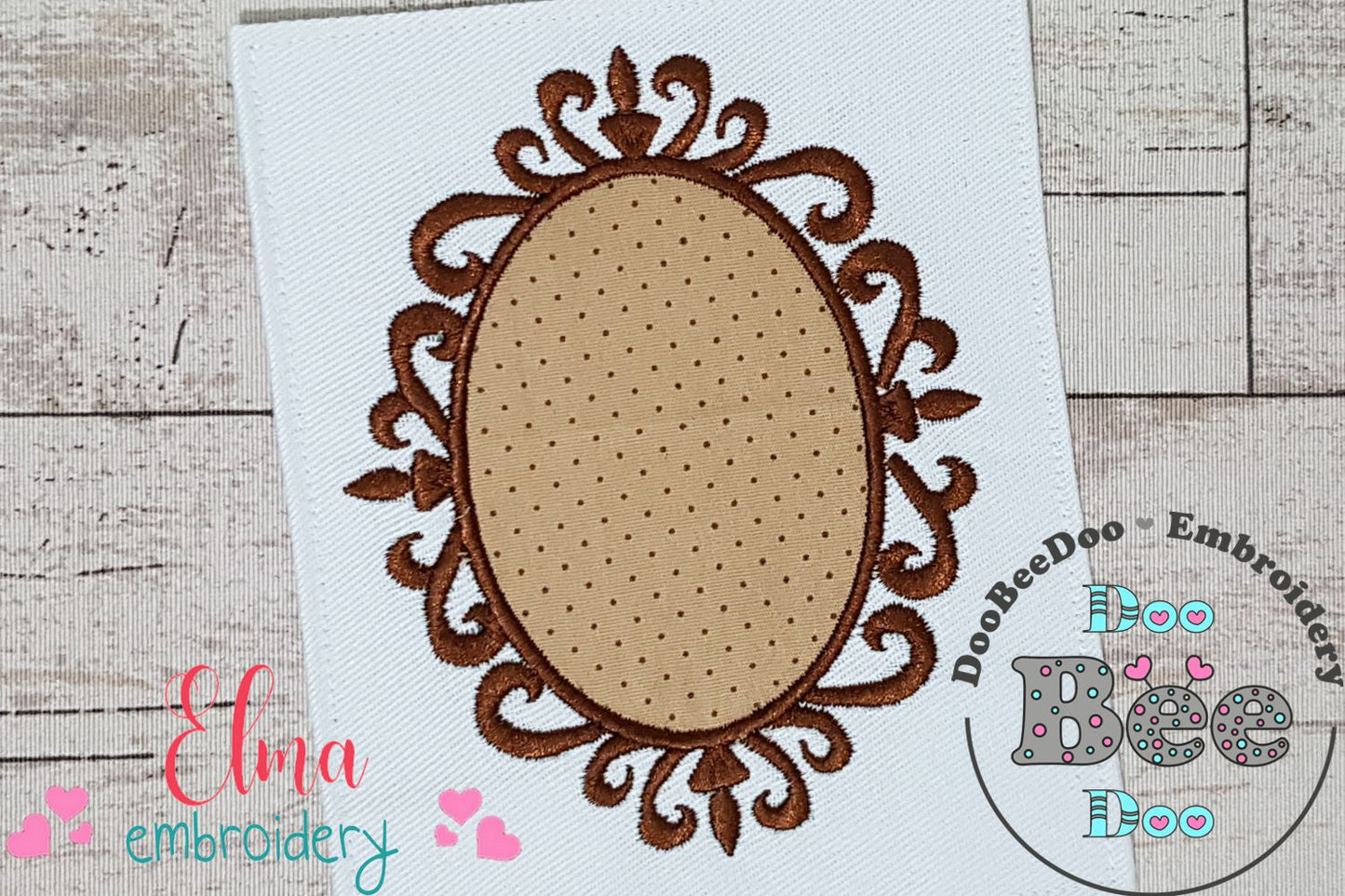 Arabesque Frame Brown - Applique