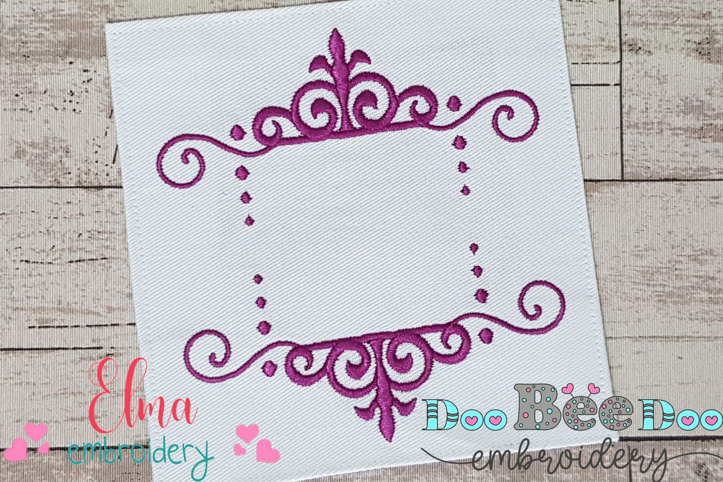 Arabesque Frame Purple - Fill Stitch