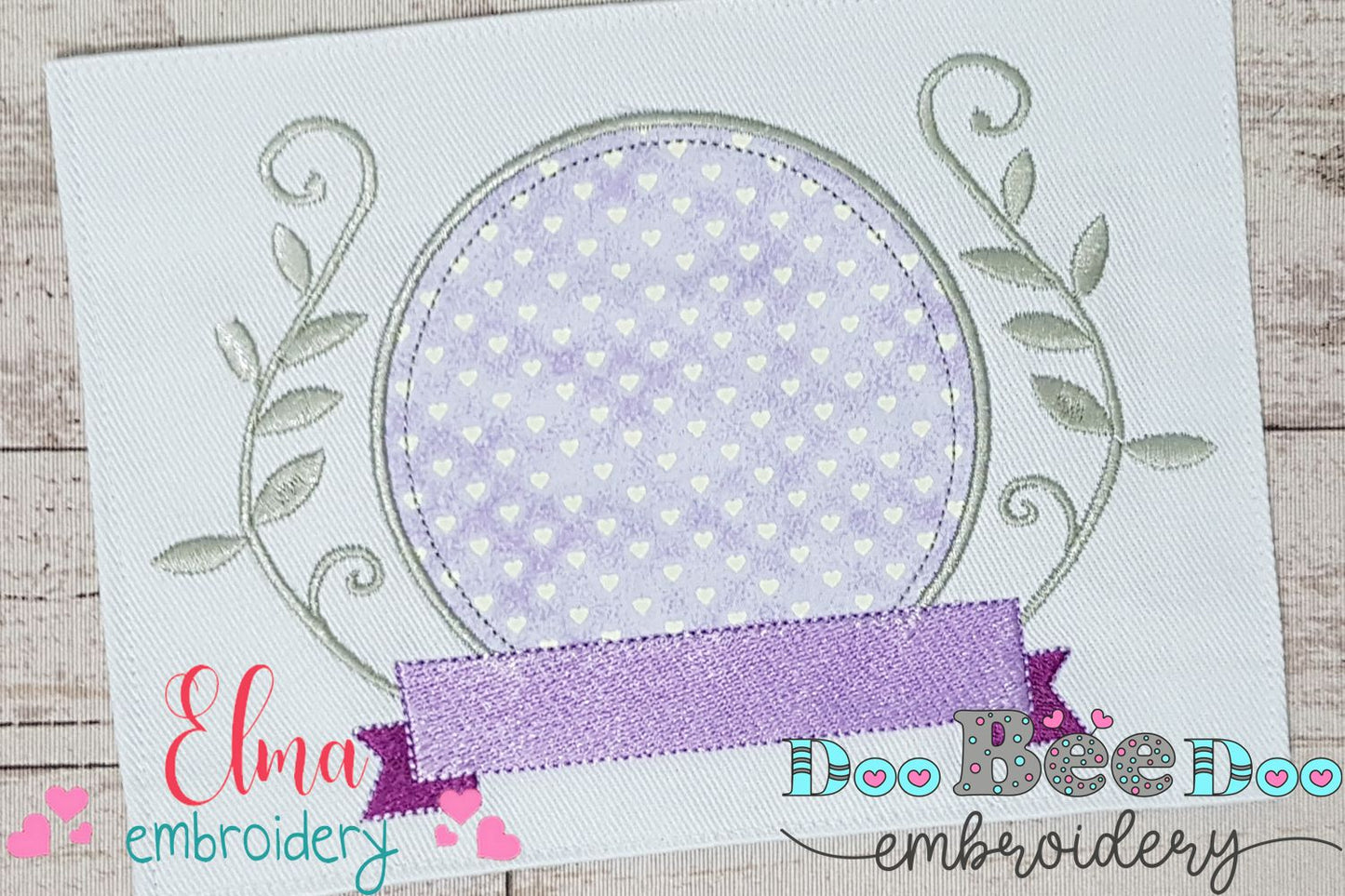 Arabesque Frame Gray - Applique