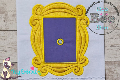 Friends Monica Door Frame - Applique - Machine Embroidery Design