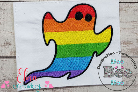 Cute LGBT Gay Ghost - Fill Stitch