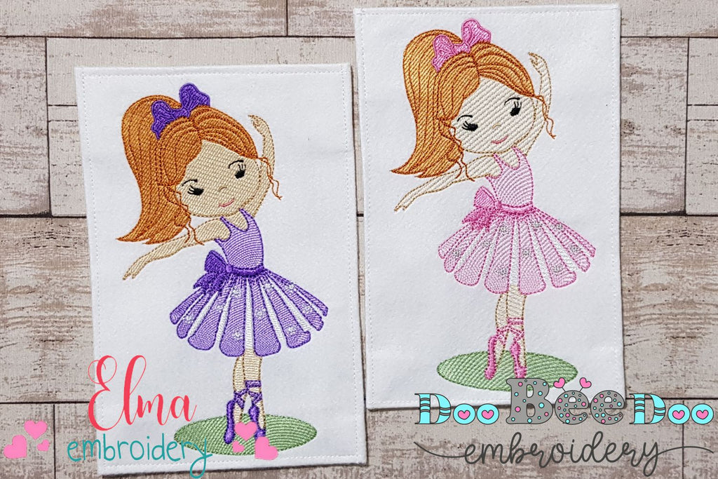 Sweet Ballerina - Fill & Rippled Stitch - Set of 2 designs