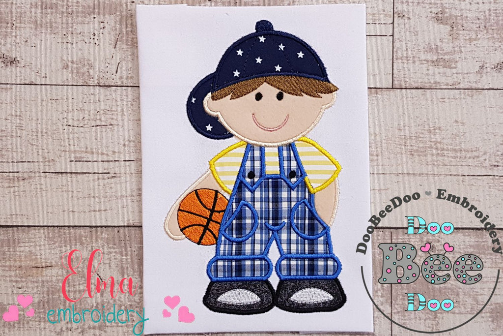 Boy with Basketball - Applique
