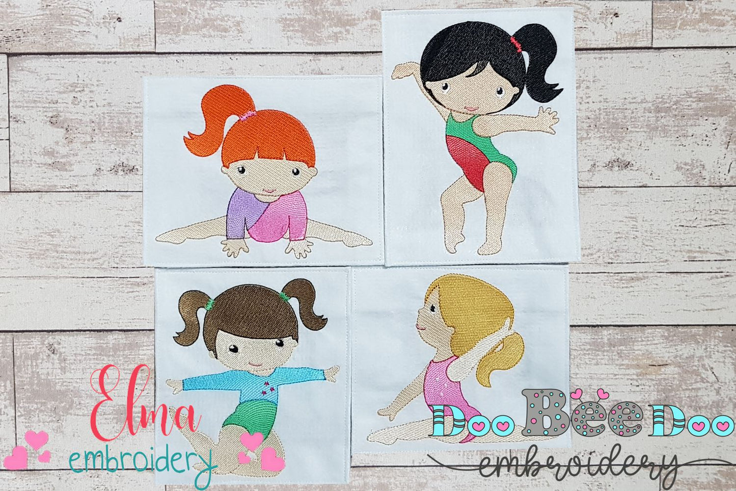 Gymnast Girls - Fill Stitch - Set of 4 designs