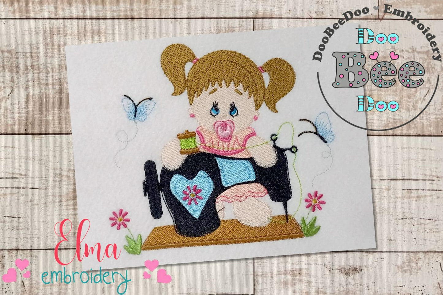 Baby Girl Sewing - Fill Stitch