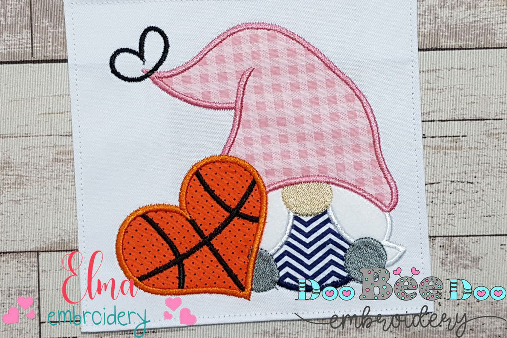 Love Basketball Gnome - Applique