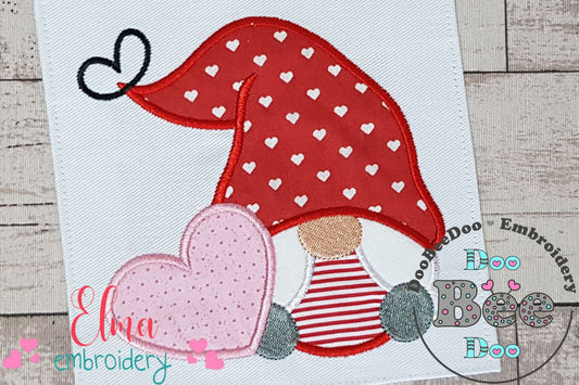 Valentines Gnome - Applique