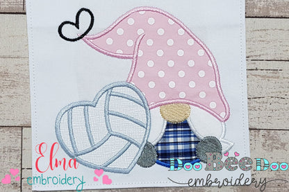 Love Volleyball Gnome - Applique