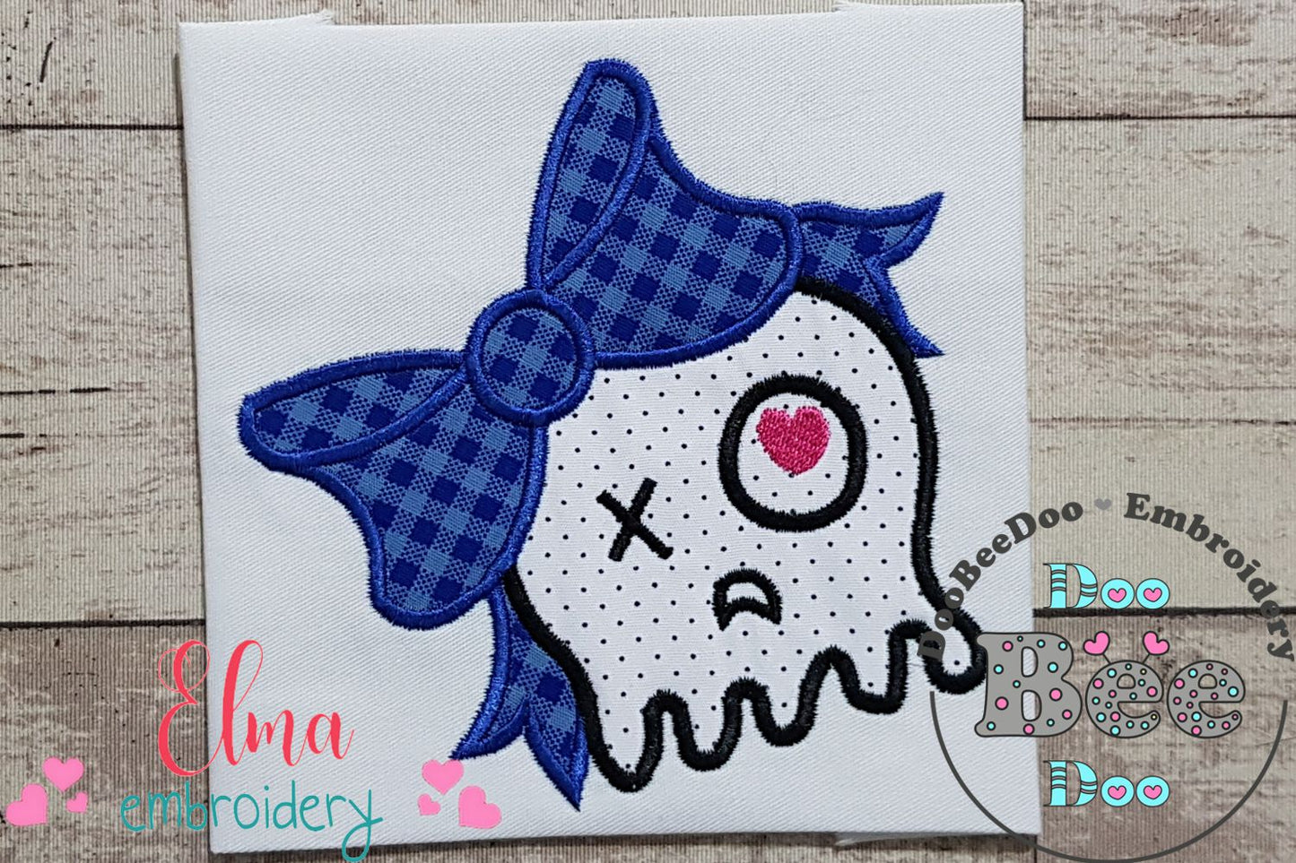 Ghost with Bow - Applique