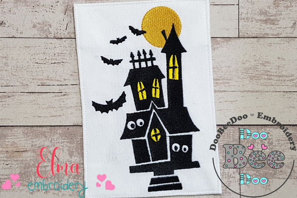 Haunted Castle - Fill Stitch Embroidery